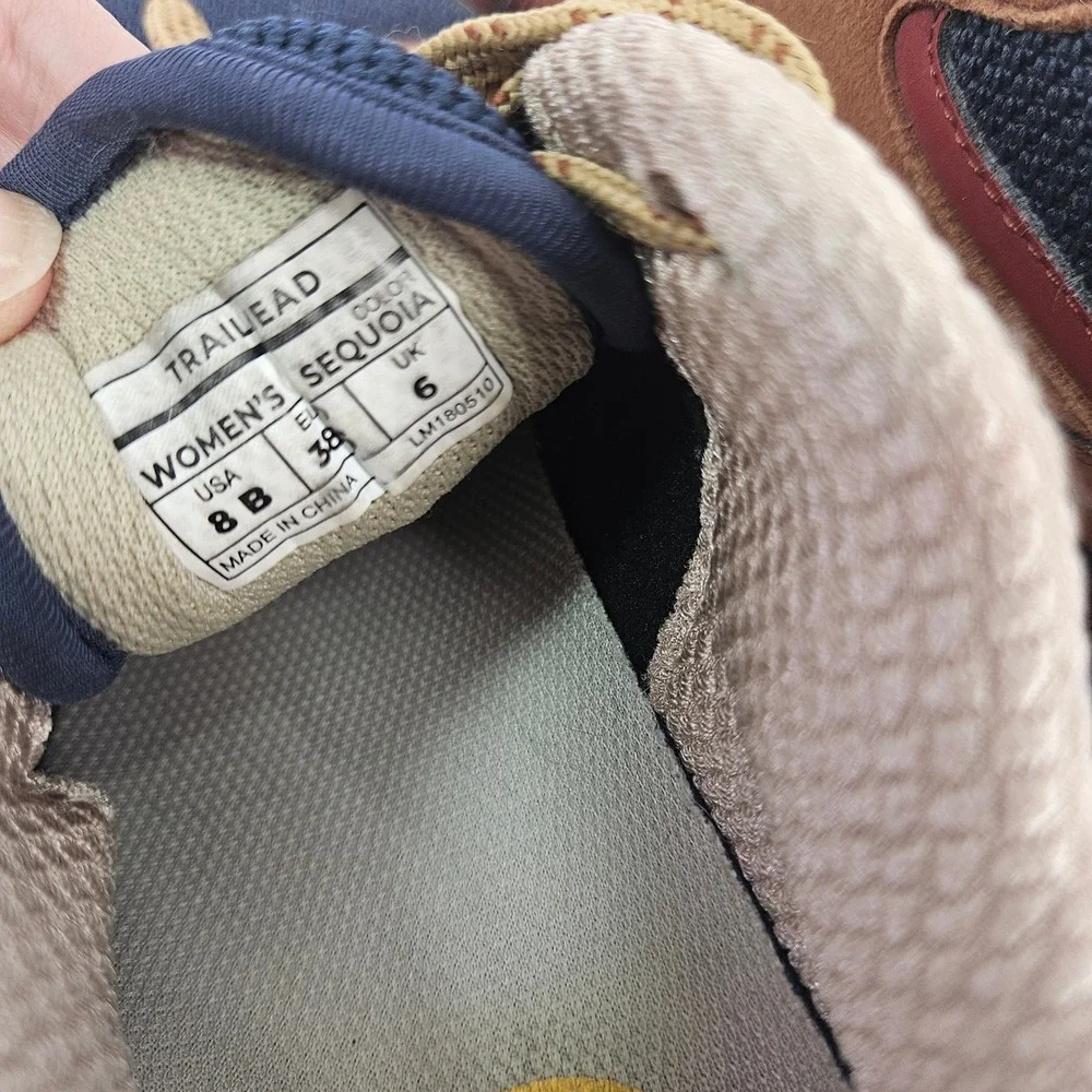 Lems Trailhead Women's Sequoia Hiking Trail Shoes Boots Brown Blue Size 8B Vegan - Picture 3 of 11